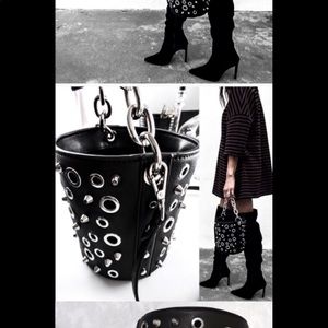 Zara Studded Bucket Bag